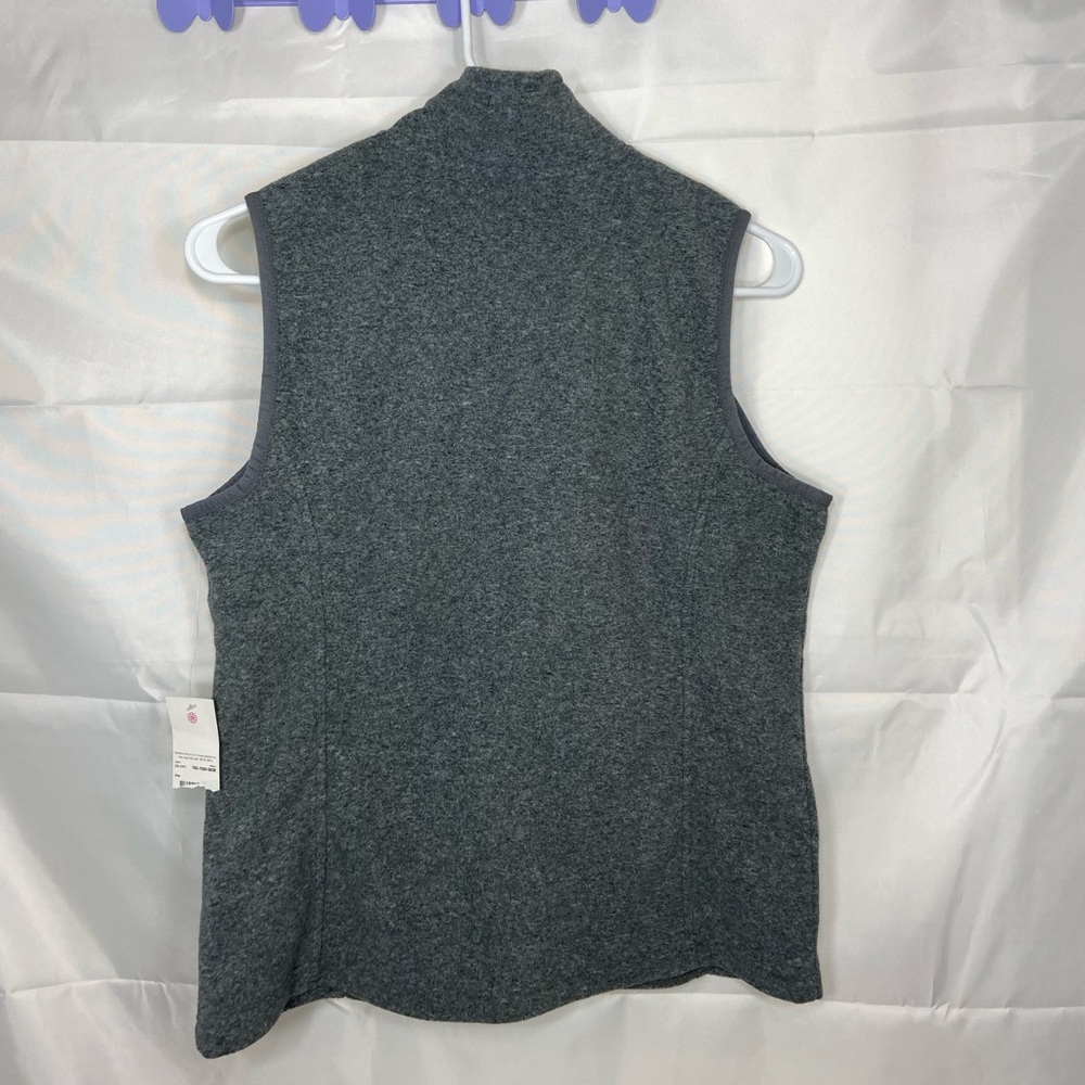 NEW Made for Life women’s gray soft fleece full zip pocket collared vest SP - Picture 5 of 6